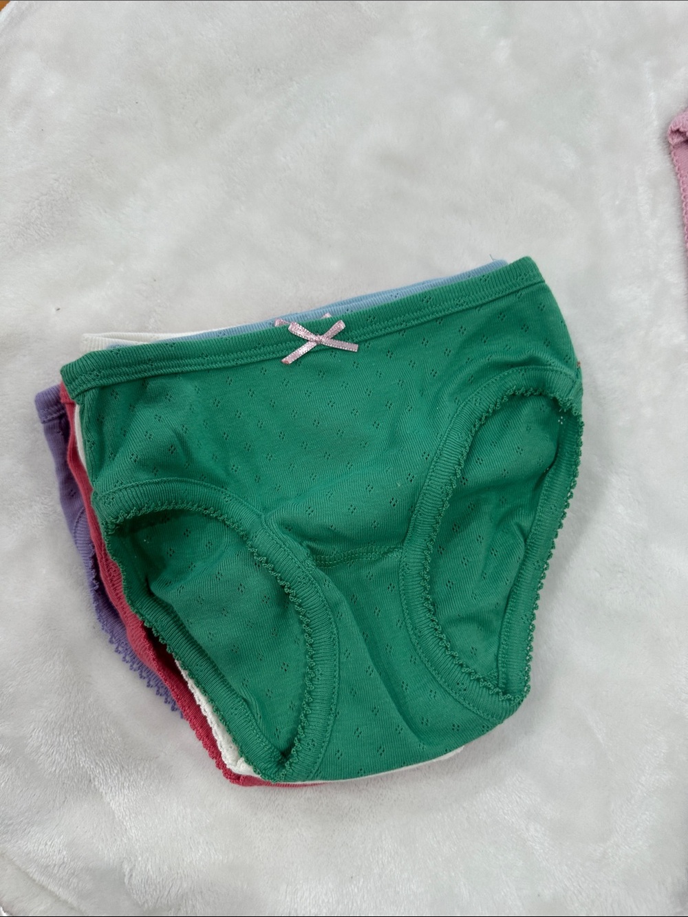Boden Girls' Cotton Briefs - Purple, Green, Yellow, Pink, Blue, Red, Cream - Picture 7 of 11